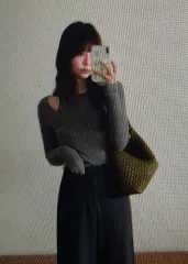 (海外配送 )ニット ノースリーブ 長袖 セットアップ セーター