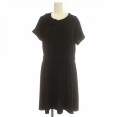 ケイトスペード KATE SPADE ワンピース 半袖 リボン ひざ丈 XS 黒 ブラック /☆G