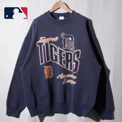 90s USA製 デトロイト タイガース スウェット XL 相当 表記 L ネイビー 1994年製 SALEM SPORTWEAR MLB ヴィンテージ Vintage ストリート オーバーサイズ  Detroit Tigers DET 古着 R3010