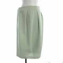 スタニングルアー STUNNING LURE タグ付き タイトスカート ミモレ ロング プリーツ ペチコート付き 2 M 1 S ライトグリーン /RO