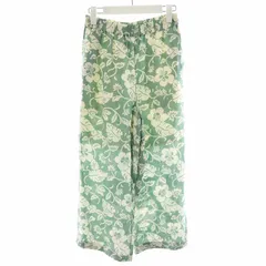 フレームワーク Framework イージーパンツ 花柄 絹 シルク混 36 S ライトグリーン 白 ホワイト 17030220551020 /AN7