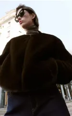 ZARA フェイクファー ブルゾン ジャケット