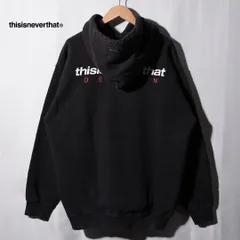 ディスイズネバーザット thisisneverthat パーカー L 相当 表記 M ブラック ネバザ プリント ワンポイント オーバーサイズ ストリート Y2K フーディー 00s 韓国 KOREA 古着 H117