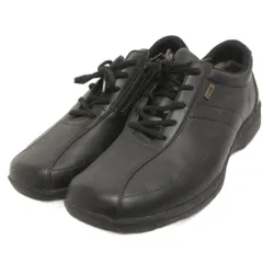 アサヒメディカルウォーク ASAHI MEDICAL WALK シューズ スニーカー ローカット サイドジップ レザー KV7704 黒 ブラック 27.0㎝