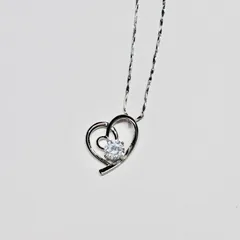 No.9  ネックレス オープンハート (クリスタル)
