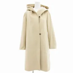 ロペ ROPE フーデッドコート ロング ウール アンゴラ混 38 ベージュ /MQ