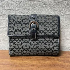 COACH コーチ シグネチャー 二つ折り財布 金具付き 正規品