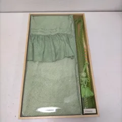 【新品未使用】  帯揚げ 帯締め セット 緑　グリーン 淡色 和装小物 木箱入り 着物 訪問着 付下げ 色無地 フォーマル カジュアル 未使用 保管品 260109-5Y