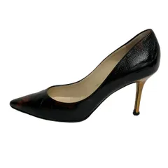 JIMMY CHOO(ジミーチュウ) パンプス 37 レディース - ブラウン×黒 レザー