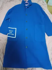 メンズ 冬 オーバーサイズ ブルー コート 出品