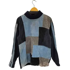ユーズドフルギ USED古着 {{RAW BLUE}} 韓国製 パッチワークニット Y2K メンズ import:L