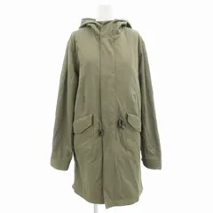 ナノユニバース nano universe モッズコート ロング フーディー裏迷彩柄 S カーキ /GV