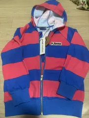 ミニロディーニ ストライプ WHO ジップアップ ピンク/ブルー 128/134