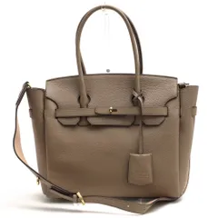 ココセリュックス ゴールド／COCOCELUX GOLD バッグ ハンドバッグ 鞄 トートバッグ レディース 女性 女性用 レザー 革 本革 ベージュ  205DA0383 ベルトデザイン シボ革 シュリンクレザー 2WAY ショルダーバッグ