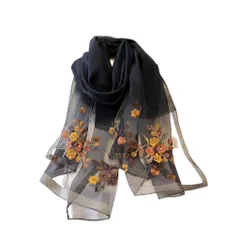 [RED RAY] [レッドレイ] スカーフ レディース 大判 ストール ショール ネッカチーフ 薄手 マフラー 旅行 正方形 通勤 バンダナ 髪飾り かわいい カワイイ 可愛い おしゃれ オシャレ お洒落 かっこいい カッコイイ 人気 にんき  [ブラック]