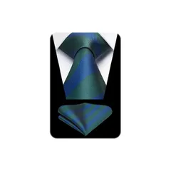 [HISDERN] ネクタイ メンズ ブランド ビジネス: ネイビー ネクタイ ストライプ チーフ セット シルク 通販 結婚式 おしゃれHC-07