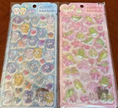 海外製　二枚セット　 ウグイス　さくら　くまさん　 ボンボンドロップシール好きにも うるちゅるポップシール