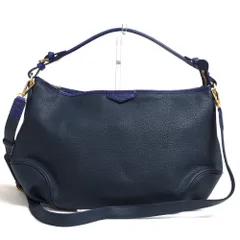 レザージュエルズ／LEATHER JEWELS バッグ ハンドバッグ 鞄 トートバッグ レディース 女性 女性用レザー 革 本革 ネイビー 紺  71031A 2WAY ショルダーバッグ シボ革 シュリンクレザー