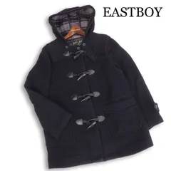 EASTBOY イーストボーイ 秋冬★ メルトン ウール スクール ダッフル コート Sz.11　レディース ネイビー 女子 学生のサムネイル