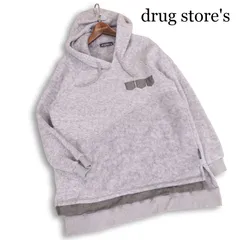 drug store's ドラッグストアーズ 秋冬 裏起毛♪ オーバーサイズ ニット プルオーバー パーカー Sz.F　レディース グレーのサムネイル