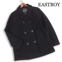 EASTBOY イーストボーイ 秋冬★ メルトン ウール 中綿 スクール Pコート Sz.11　レディース 黒 女子 学生 通学