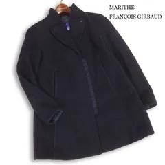 MARITHE FRANCOIS GIRBAUD マリテフランソワ ジルボー 秋冬★ メルトン ウール コート Sz.M　レディース ネイビーのサムネイル