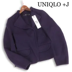 新品 未使用★ UNIQLO +J ユニクロ × ジルサンダー ウール ダブルフェイス スタンド ジャケット Sz.S　レディース ネイビー