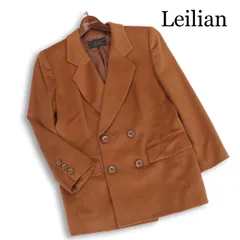 Leilian レリアン 秋冬★ 高級 カシミヤ100% ダブル テーラード ジャケット Sz.9 レディース