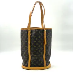 LOUIS VUITTON バケットGM モノグラム モノグラム ポーチ付属なし レザー×PVC ブラウン ショルダーバッグ ゴールド M42236