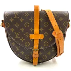 LOUIS VUITTON シャンティGM モノグラム モノグラム レザー×PVC ブラウン ショルダーバッグ ゴールド M51232