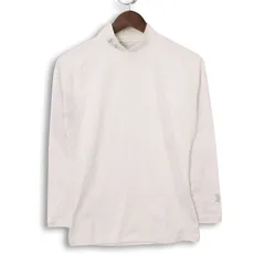 UNDER ARMOUR アンダーアーマー COLDGEAR★ ストレッチ 裏起毛 長袖 インナー シャツ Sz.SM　レディース 白 トレーニング