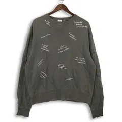 FRAMeWORK フレームワーク 秋冬 ロゴ 総柄★ クルーネック 裏起毛 スウェット トレーナー Sz.F　レディース グレー