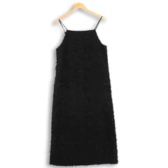 BEAUTY&YOUTH ユナイテッドアローズ 秋冬 フリンジ★ シャギー キャミソール ロング ワンピース Sz.M レディース 黒