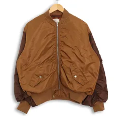 Ungrid アングリッド 秋冬 中綿★ ナイロン バイカラー ボリューム MA-1 フライト ジャケット ブルゾン Sz.F レディース