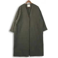 FREAK'S STORE フリークスストア 秋冬★ ロング ノーカラー ガウン コート Sz.F レディースのサムネイル