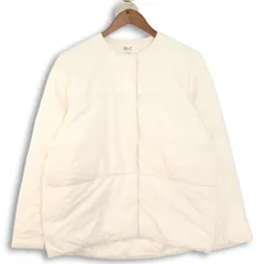 23AW★ UNIQLO ユニクロ 秋冬 ダウン★ ノーカラー ジャケット Sz.M レディース 白