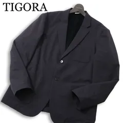 TIGORA ティゴラ 秋冬 裏起毛★ テーラード ストレッチ ジャケット Sz.L メンズ 灰 グレー ゴルフのサムネイル