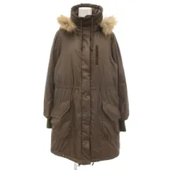 アンタイトル UNTITLED ダウンコート ジャケット ロング丈 ファー付き フード付き 3 L カーキ /NU 