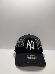 Newera ニューヨークヤンキース ゴシックスクリプト 9forty A-FRAME スナップバックキャップ ネイビーカラー