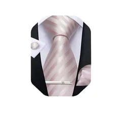 [DiBanGu] ネクタイ ピンク 結婚式 ハンカチ カフス タイピン セット メンズ フォーマル 入学式 ビジネス