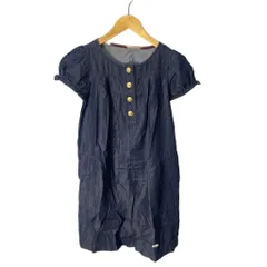 ブルーレーベルクレストブリッジ BLUE LABEL CRESTBRIDGE デニム ワンピース 金釦 半袖 ミニ丈 34 インディゴ ■GY43
