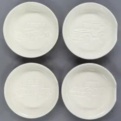 【中古】皿・ボウル オリジナル車が浮き出る醤油皿 トヨタ名車コレクション(1950～1960年代) 4枚セット ウエインズトヨタ神奈川 来店プレゼント