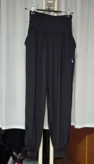 ゼクシィミックス リラックスフェザー スリット ハーレムパンツ ブラック S(44 55)