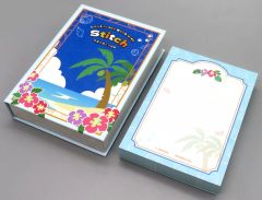 [중고] 노트 메모장 Lost in the Book with Stitch ~ 한여름의 바다와 우주선~ 메모가 들어간 북형 BOX [디즈니 트위스티드 원더랜드]