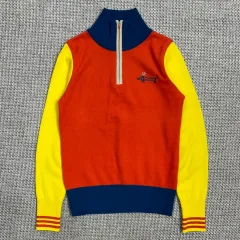 ルイカステル カラーブロック ウールハーフネック ニット