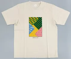 【中古】衣類 着物柄 グラフィックTシャツ ベージュ Lサイズ 「鬼滅の刃×ユニクロ 第2弾」