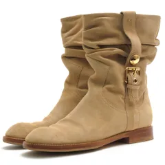 ヴィトン／Louis Vuitton ショートブーツ シューズ 靴 レディース 女性 女性用 スエード スウェード レザー 革 本革 ベージュ  CL0182