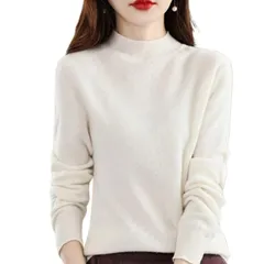 [NOVUS VENTUS] ニット カットソー トップス レディース ハイネック 無地 暖かい 着痩せ タイト 重ね着 保温 インナー 長袖 プルオーバー 女性 lady セーター にっと 白 黒 しろ ホワイト くろ ブラック ブラウ [ホワイト] [M]