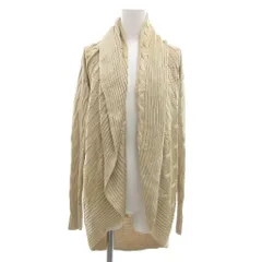 ラルフローレン RALPH LAUREN カーディガン ケーブル編み 長袖 絹 シルク S ベージュ /JS