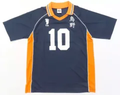 【中古】ポロシャツ・ワークシャツ 日向翔陽 高校ユニフォーム 烏野高校 ネイビー×オレンジ XLサイズ 「ハイキュー!!」